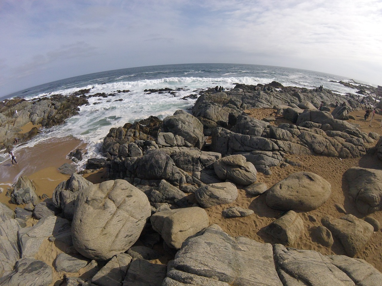 beach stones sky free photo