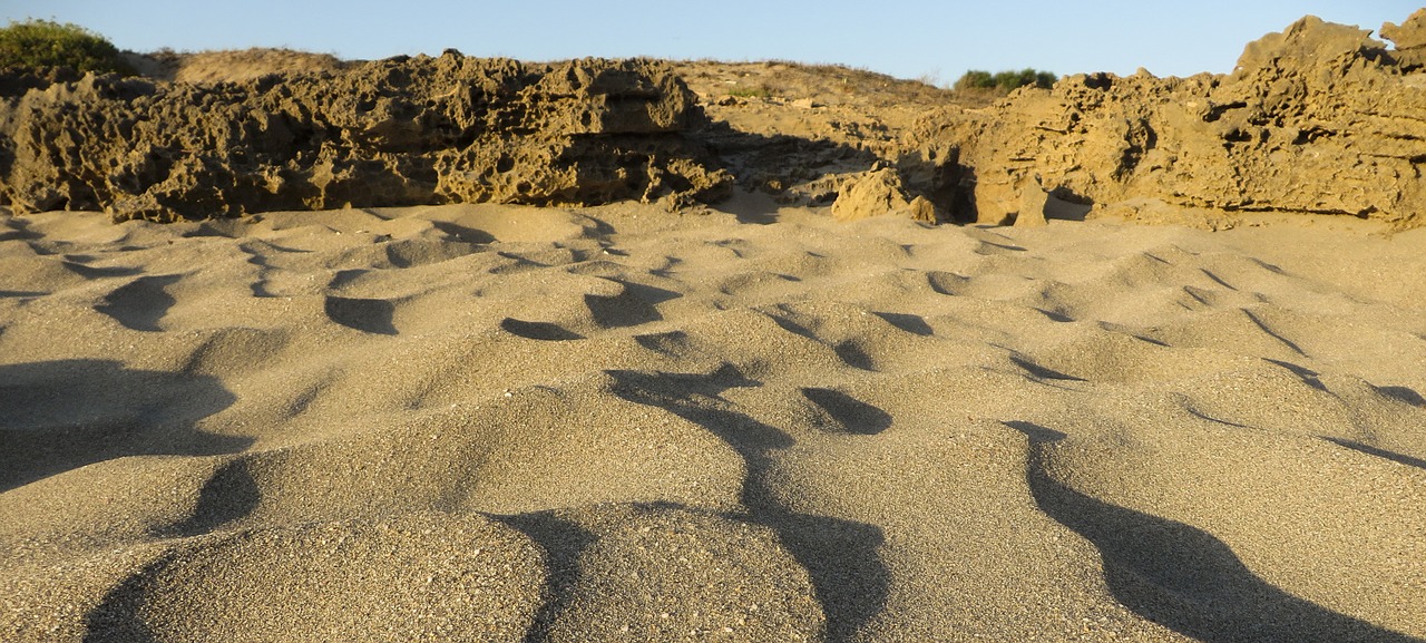 beach desert sand waves free photo