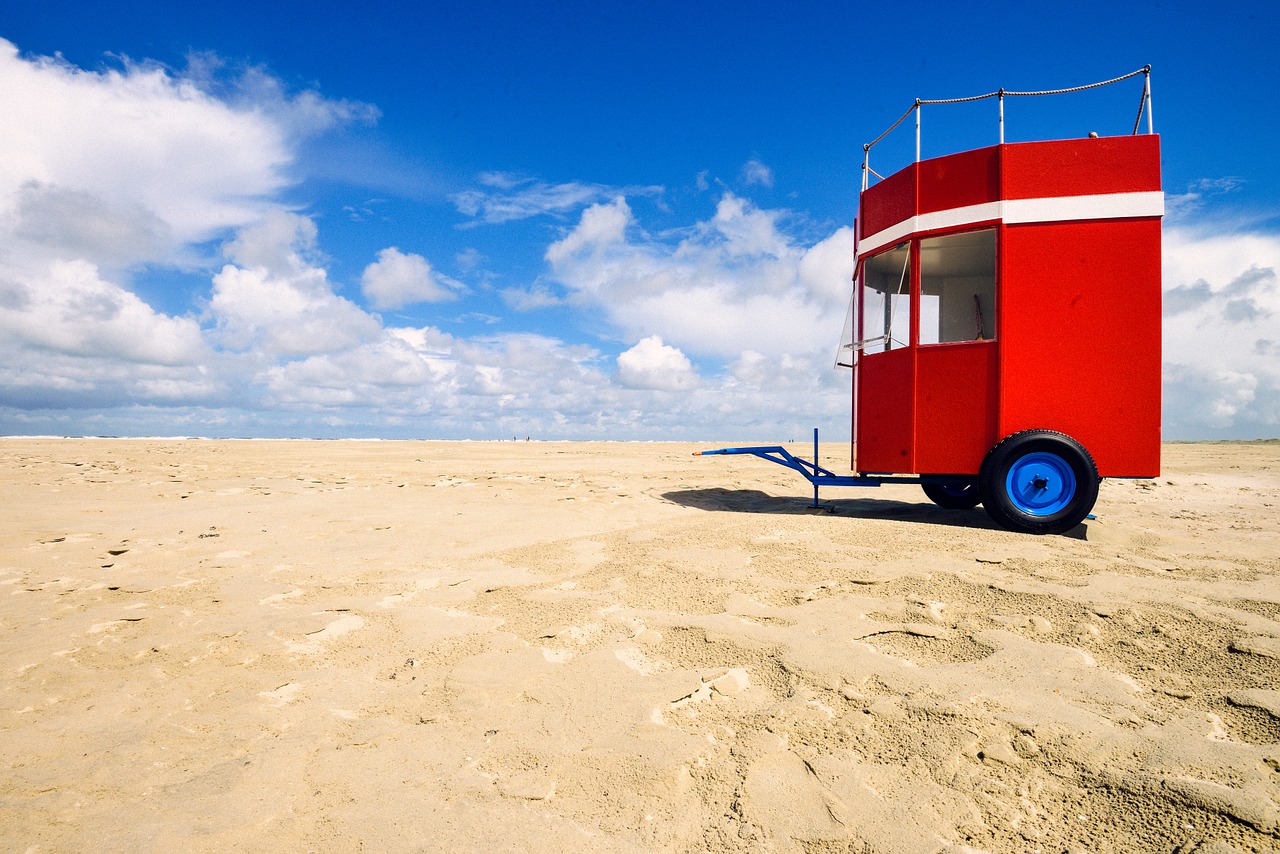 beach blue sky borkum free photo