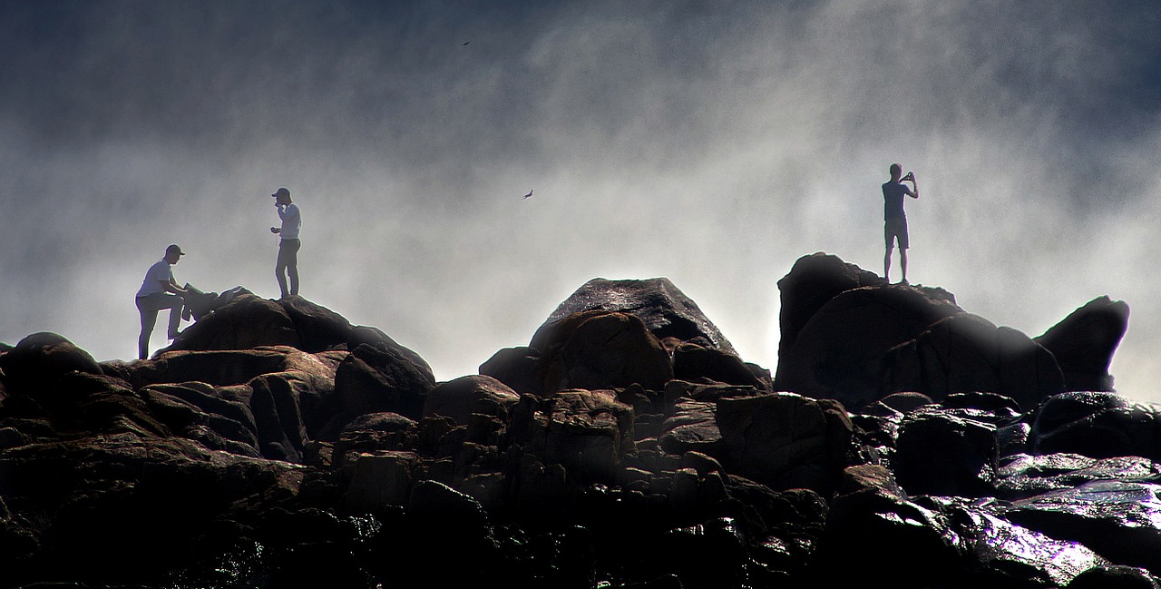 beach rocks landscape free photo