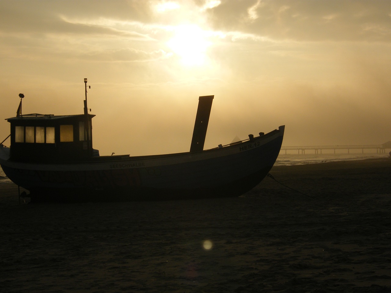 beach fishing boat usedom free photo