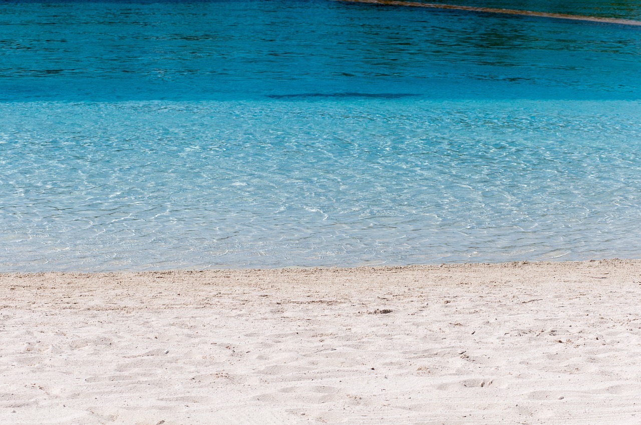 beach turquoise sand free photo