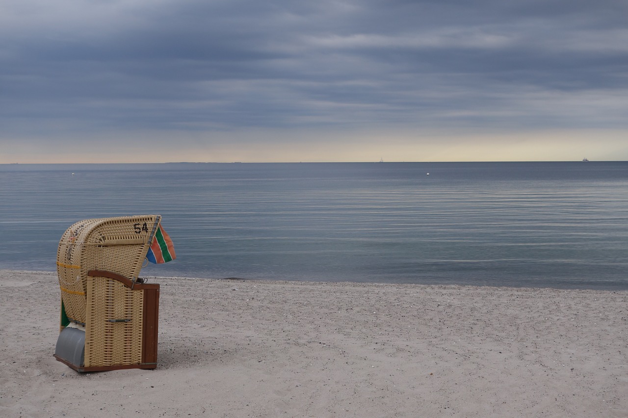 beach beach chair baltic sea free photo