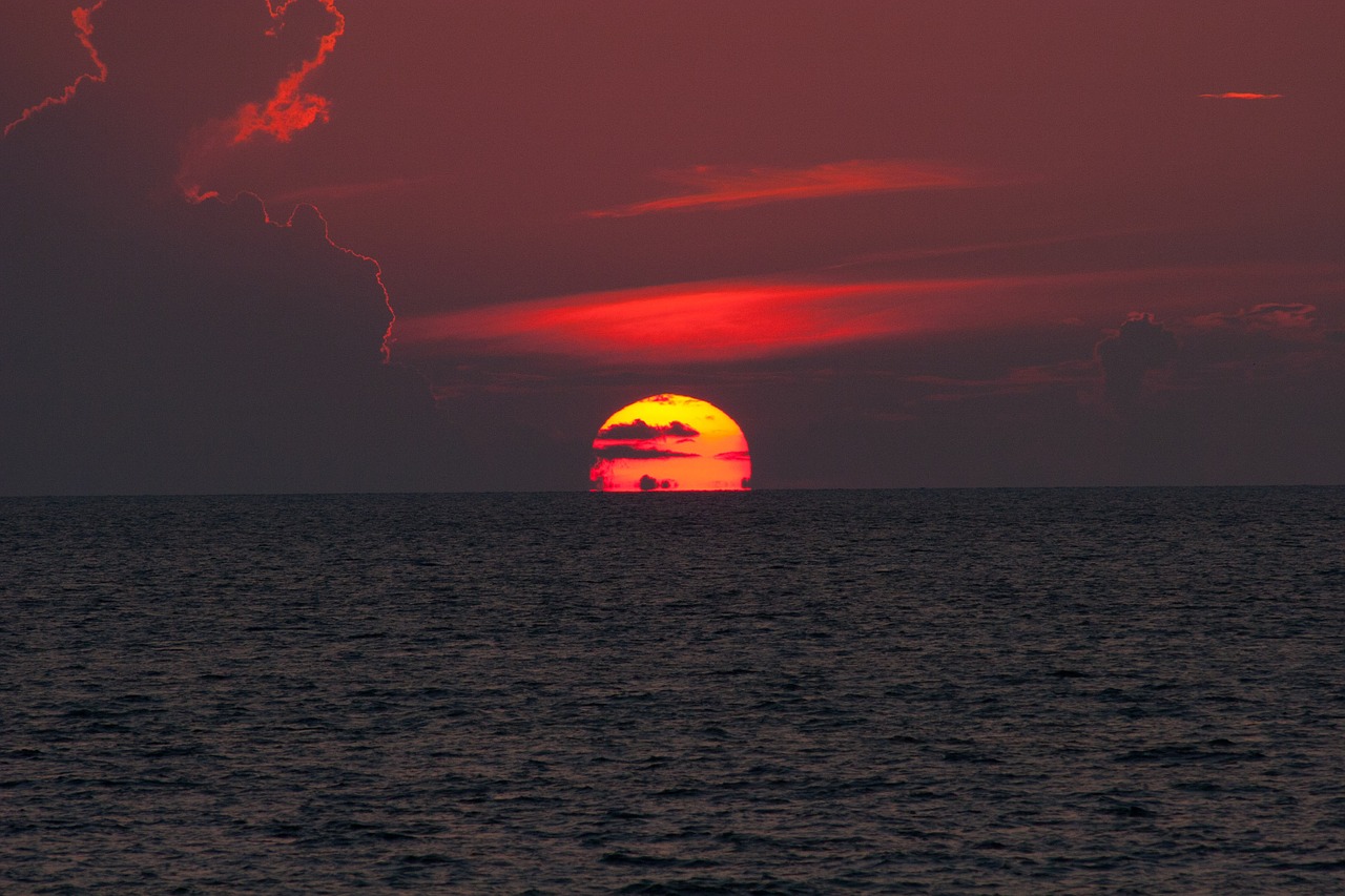 horizon sunset india free photo