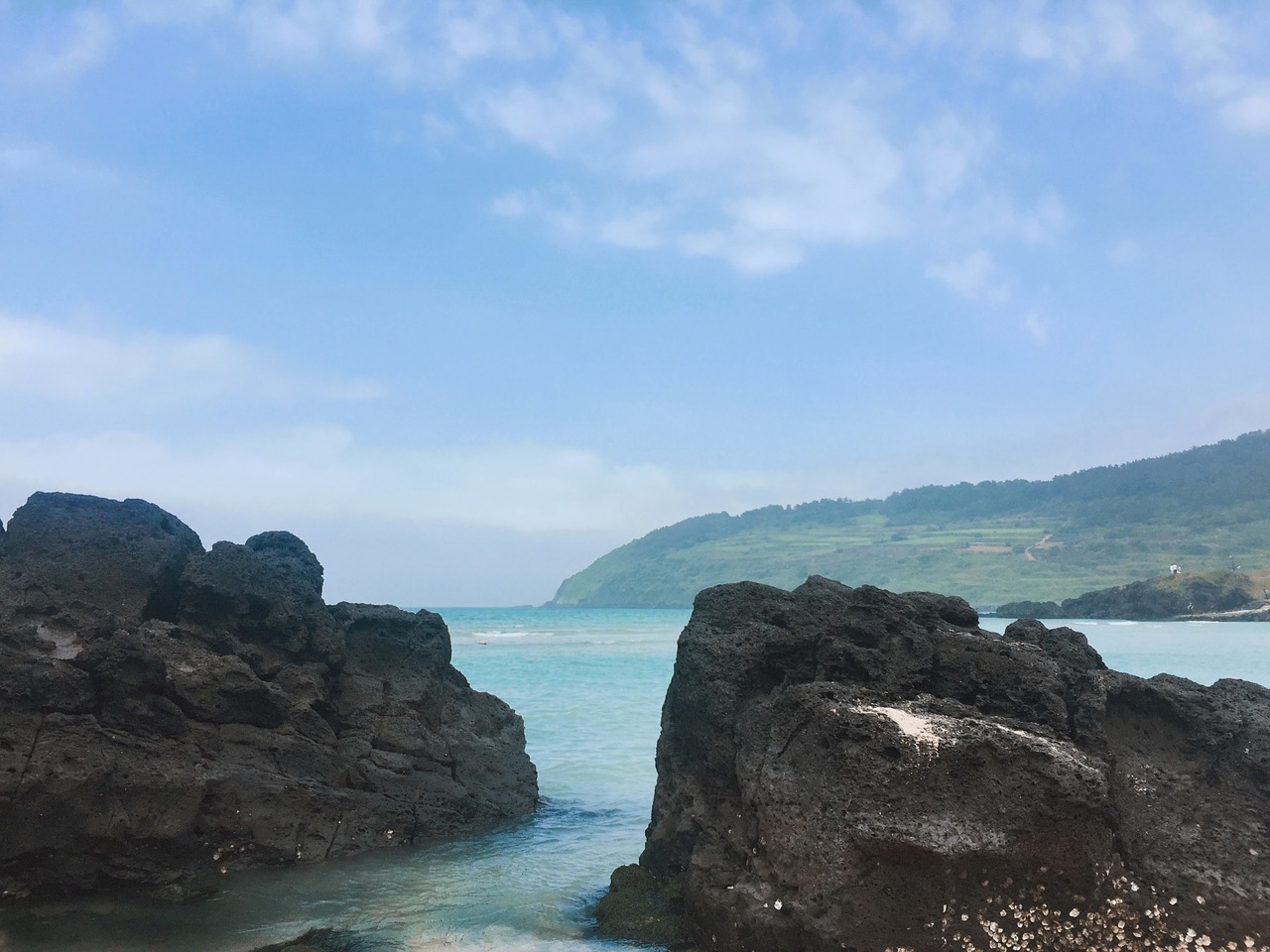 beach jeju sea jeju island free photo