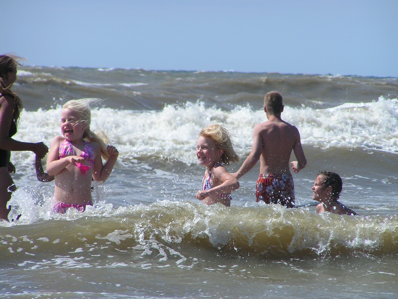 beach children summer free photo