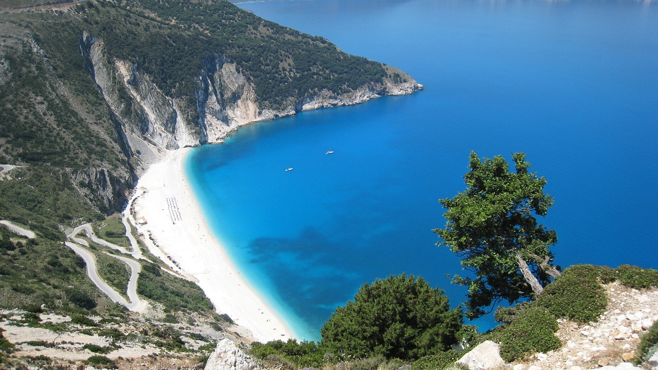 beach greece island of kefalonia free photo