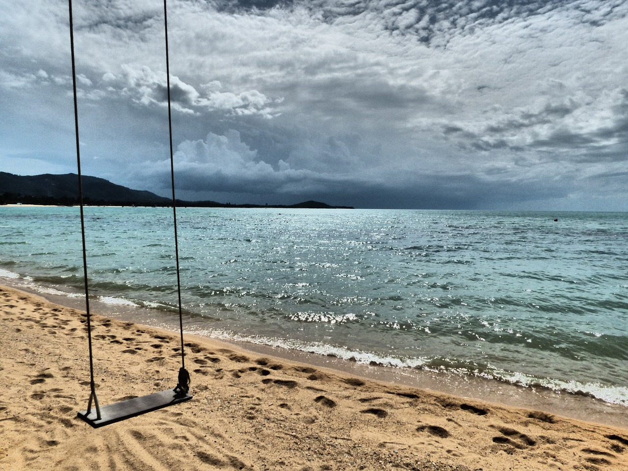 beach thunderstorm storm free photo