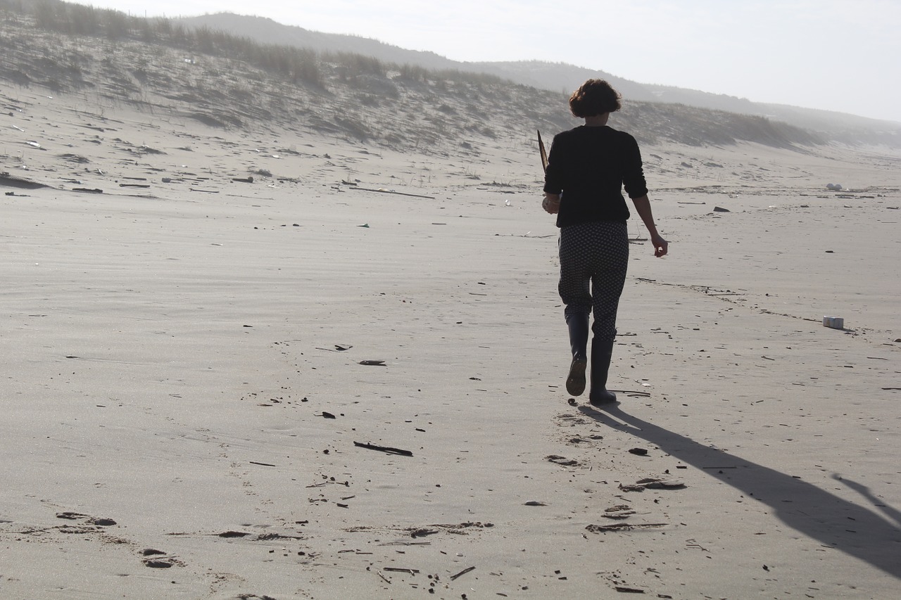 beach sand solitude free photo