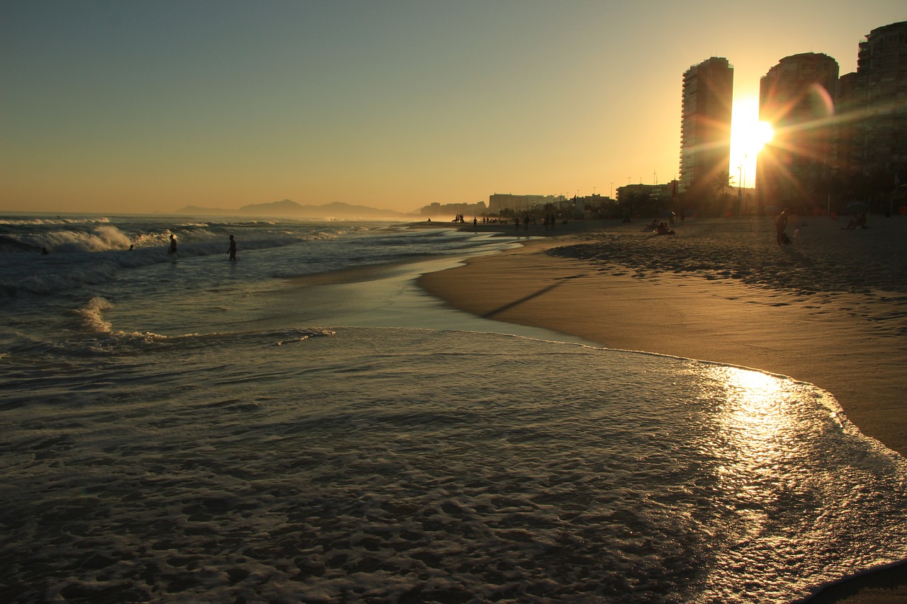 beach sunset mar free photo