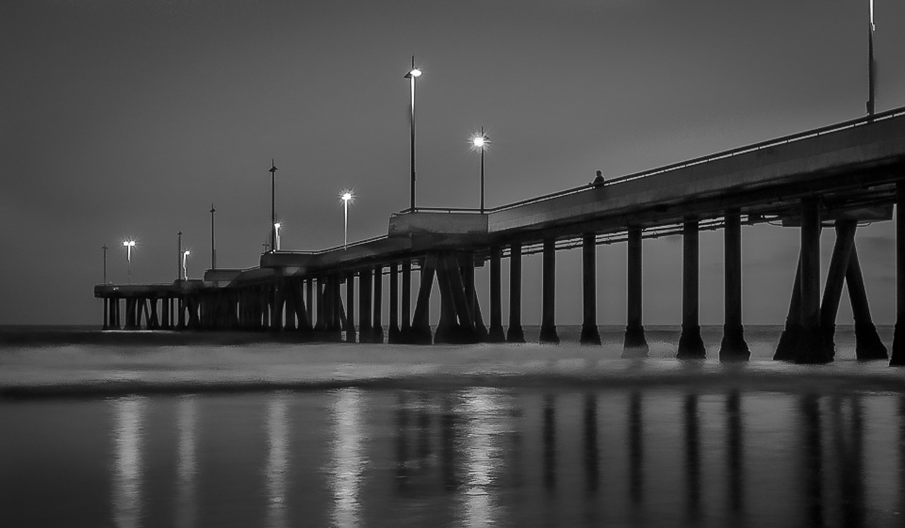 beach night ocean free photo