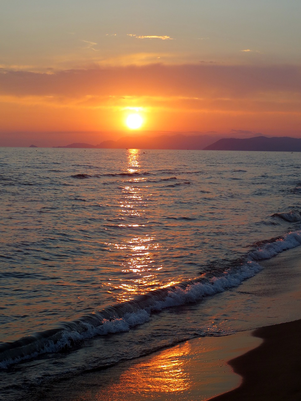 beach mar sunset free photo