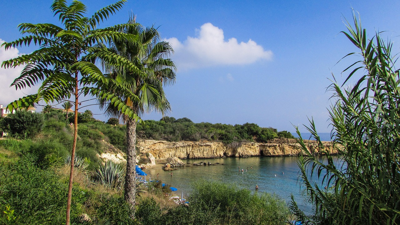 beach cliff malamas beach free photo