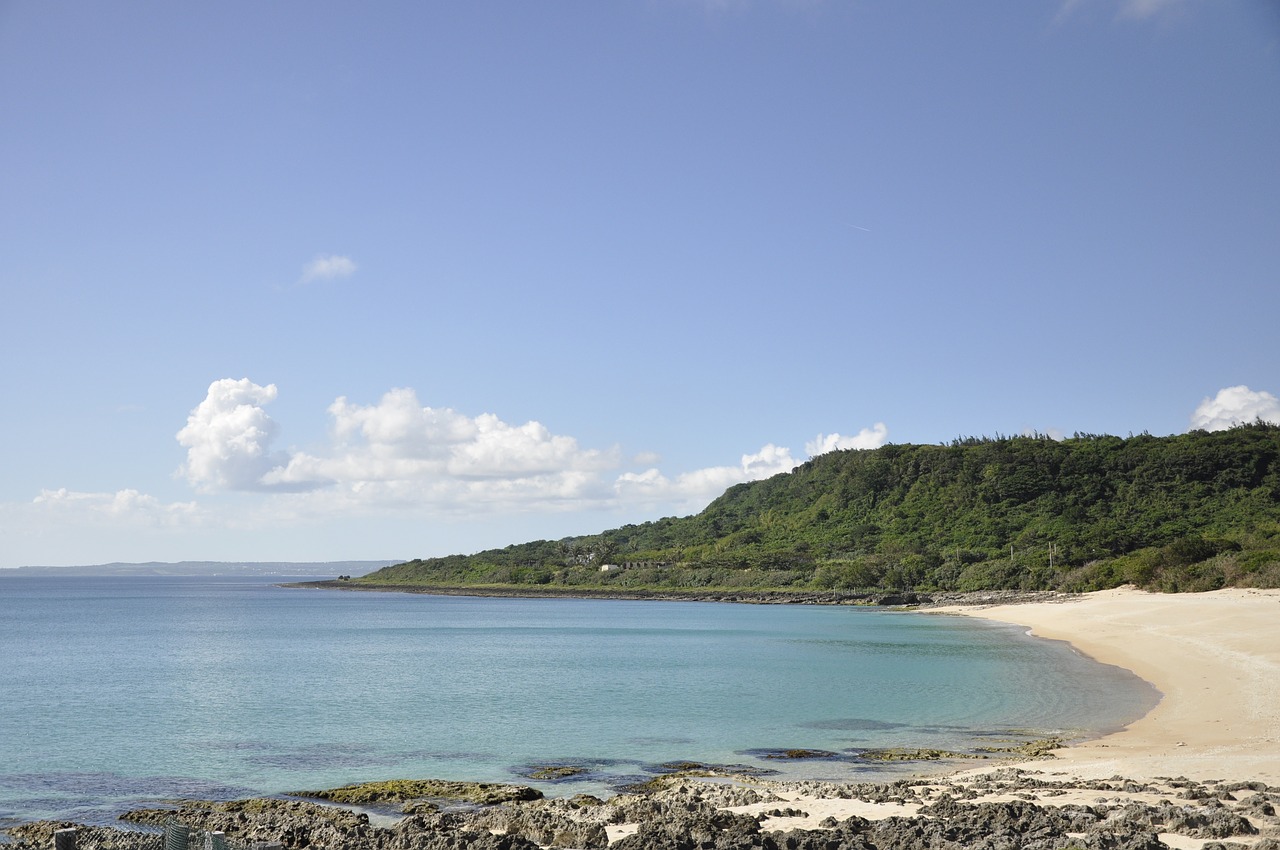 beach blue sky summer free photo