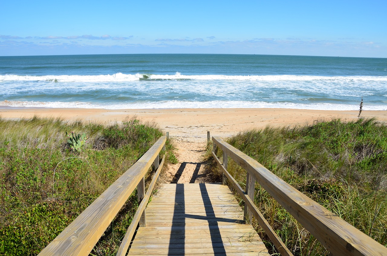 beach walkway boardwalk free photo