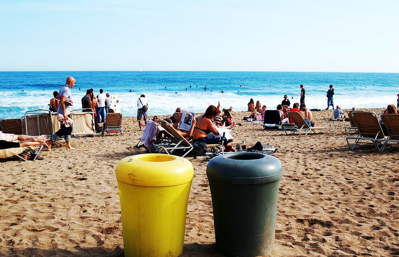 beach sea barcelona free photo