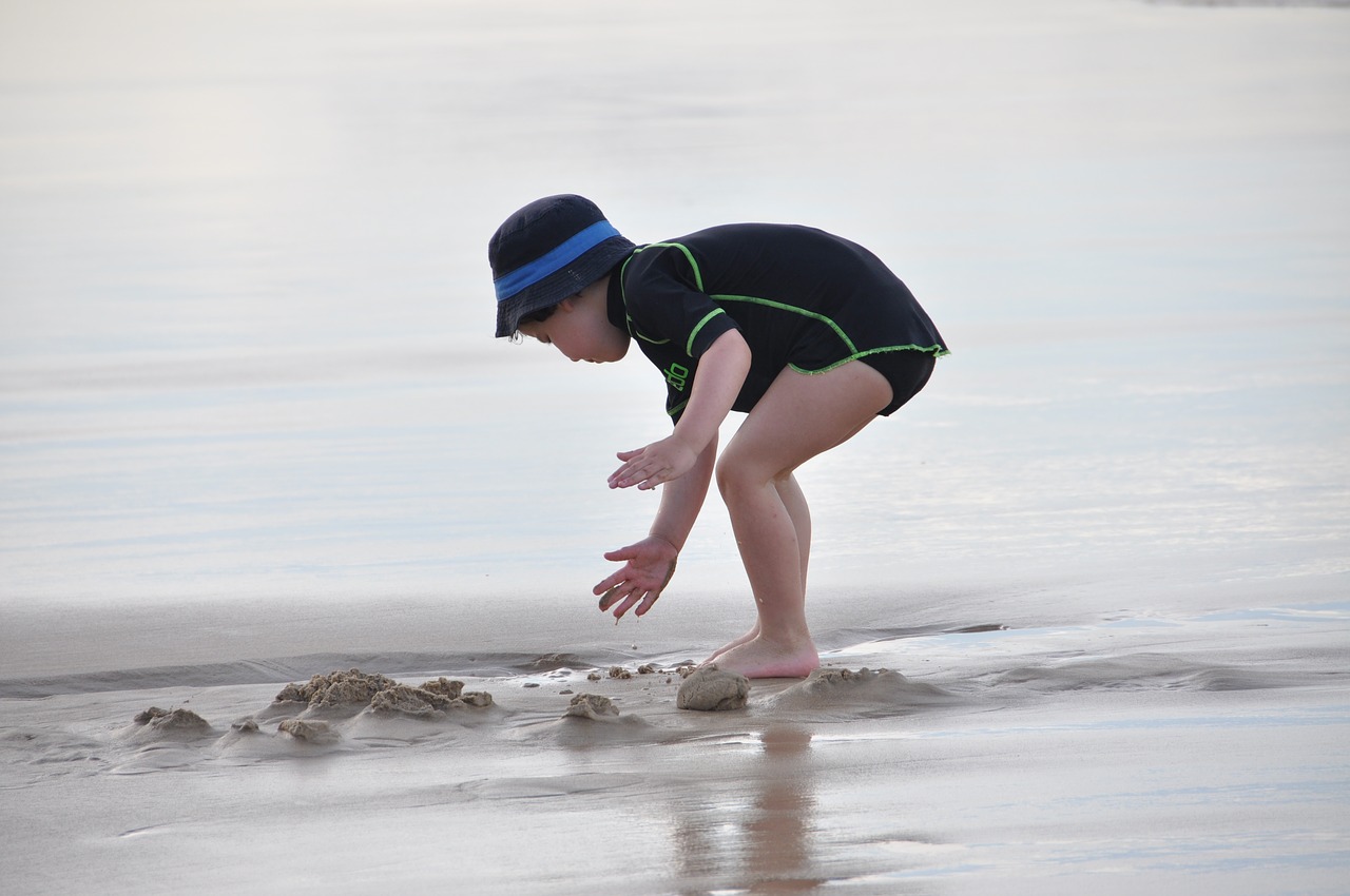 beach toddler child free photo