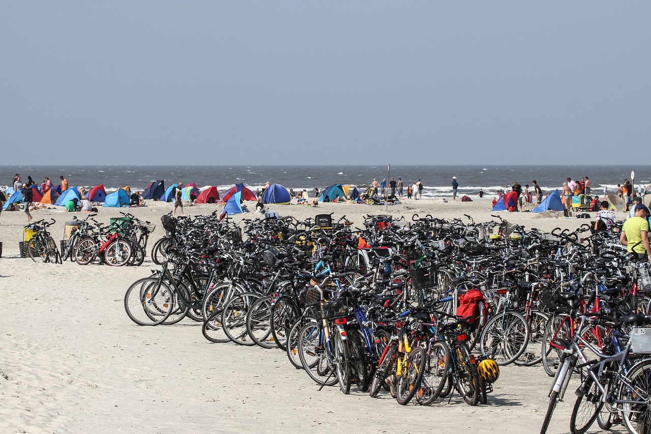 beach bicycles sand beach free photo
