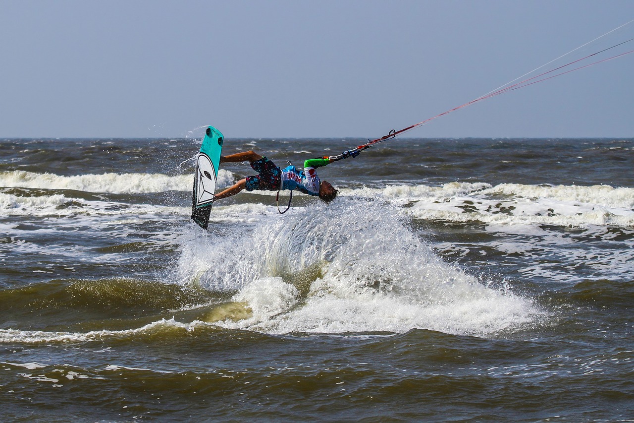 beach kite kite surfing free photo