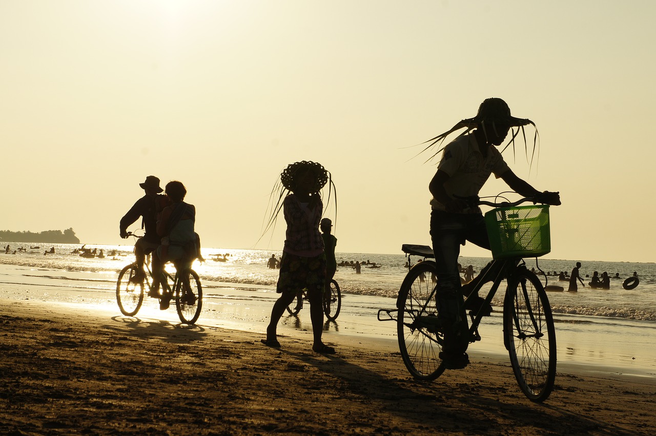 beach scene back light free photo