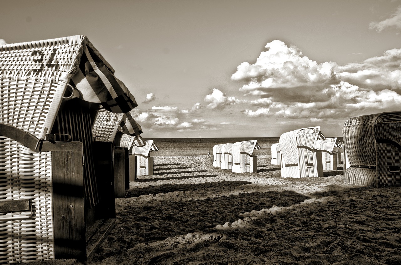 baltic sea beach beach chairs free photo