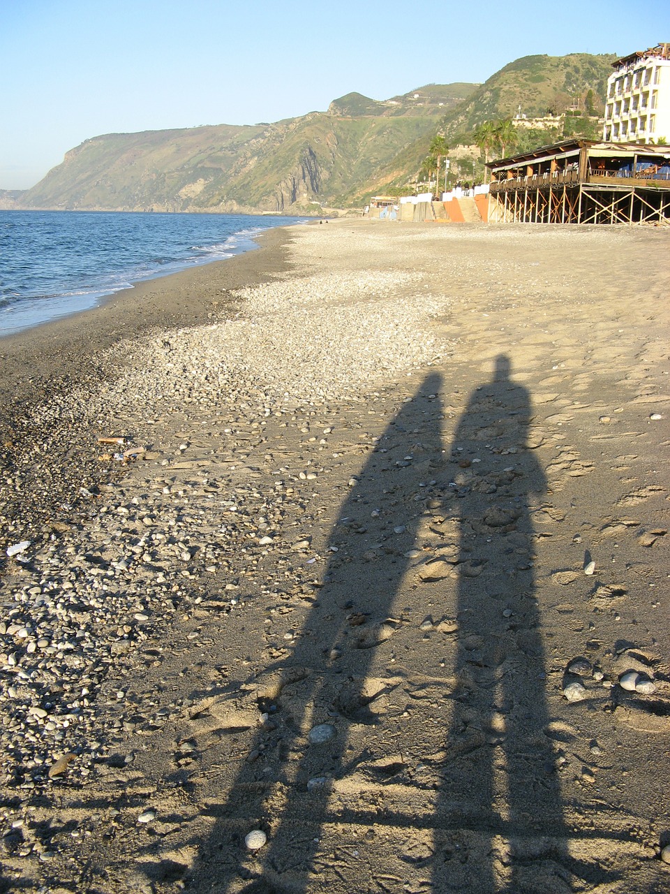 beach sea shadow free photo