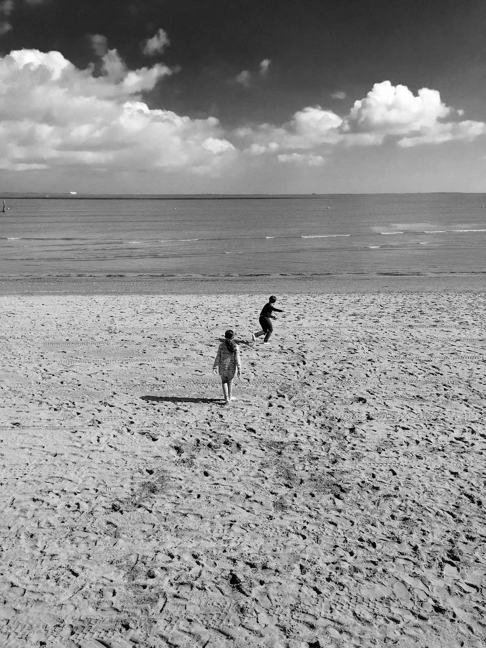 beach sea clouds free photo