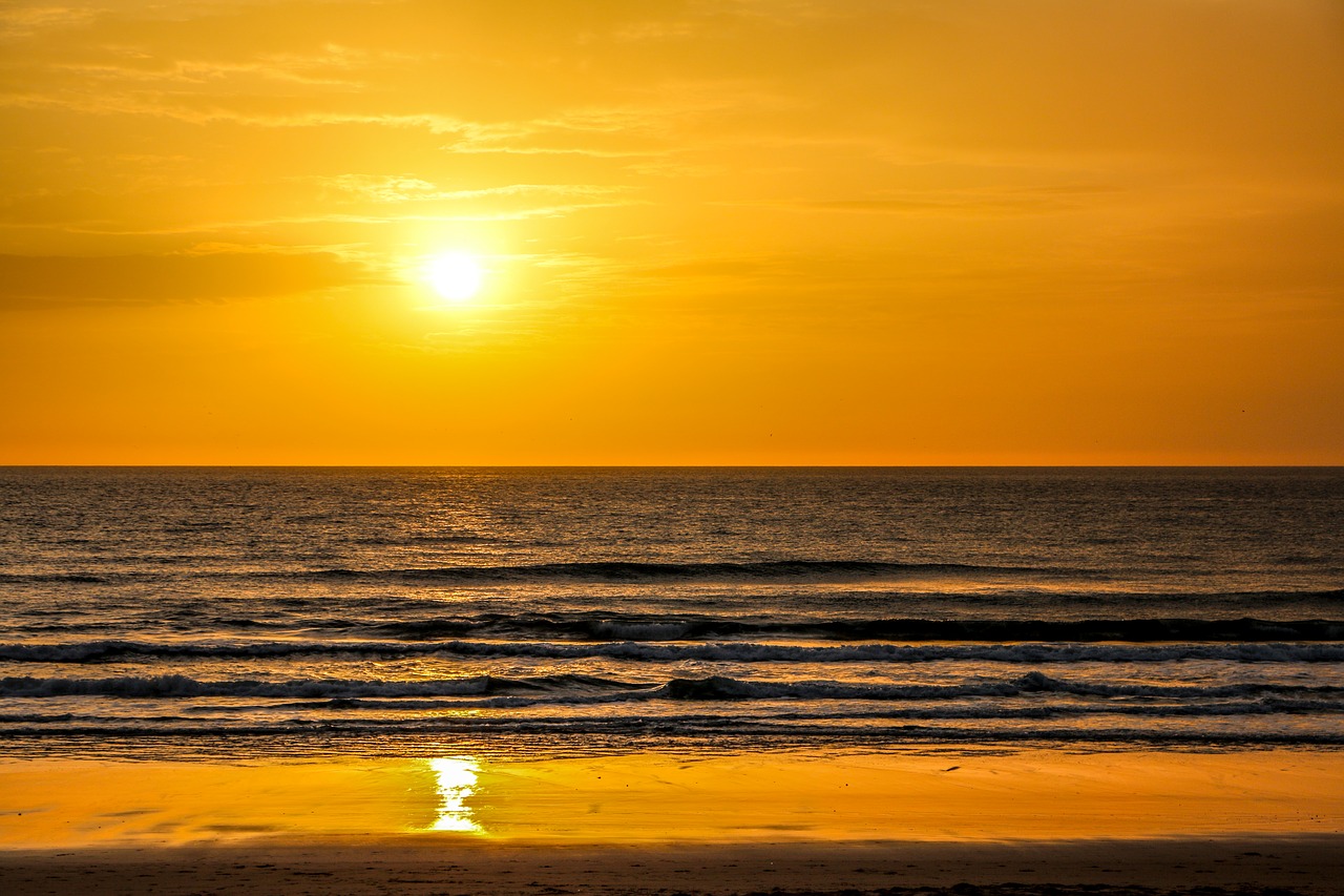 beach sunset sun free photo