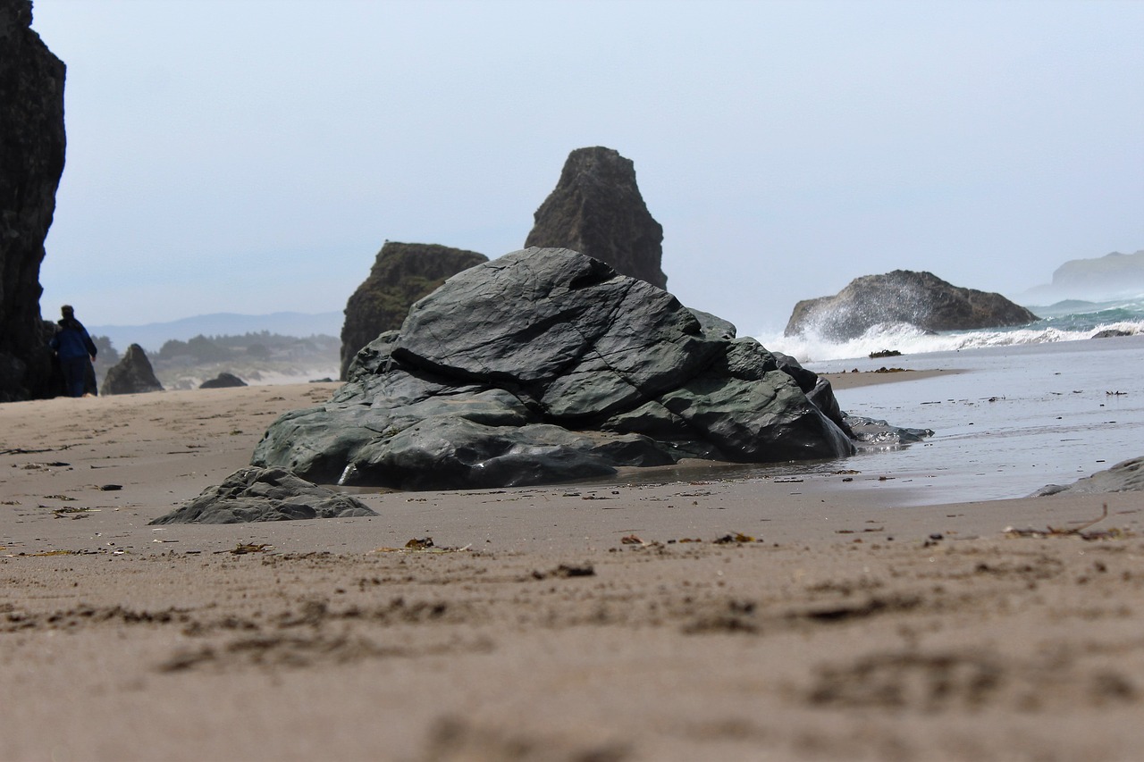 beach rocks sand free photo