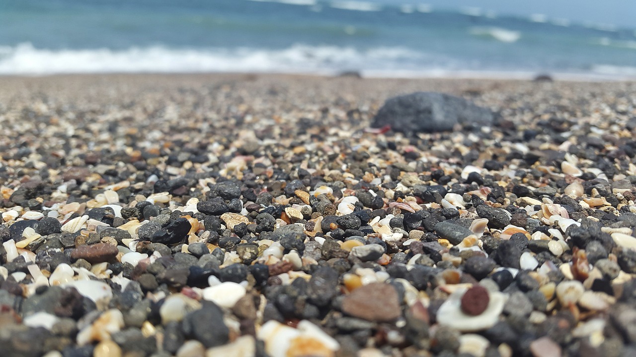 beach pebbles sea free photo