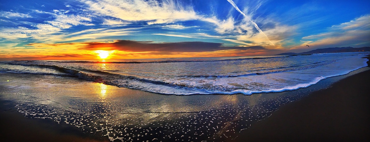 beach dawn dusk free photo