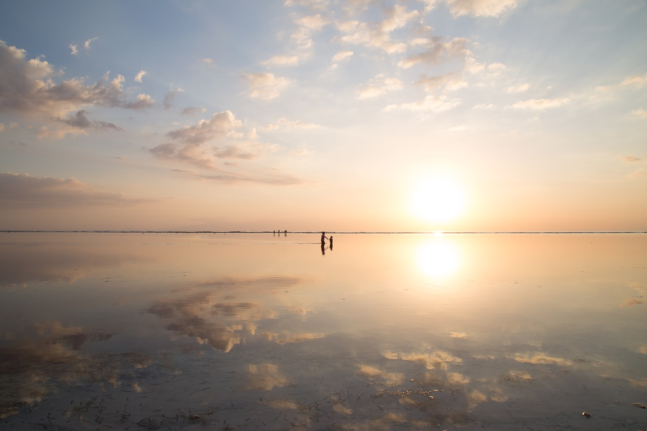 beach clouds dawn free photo