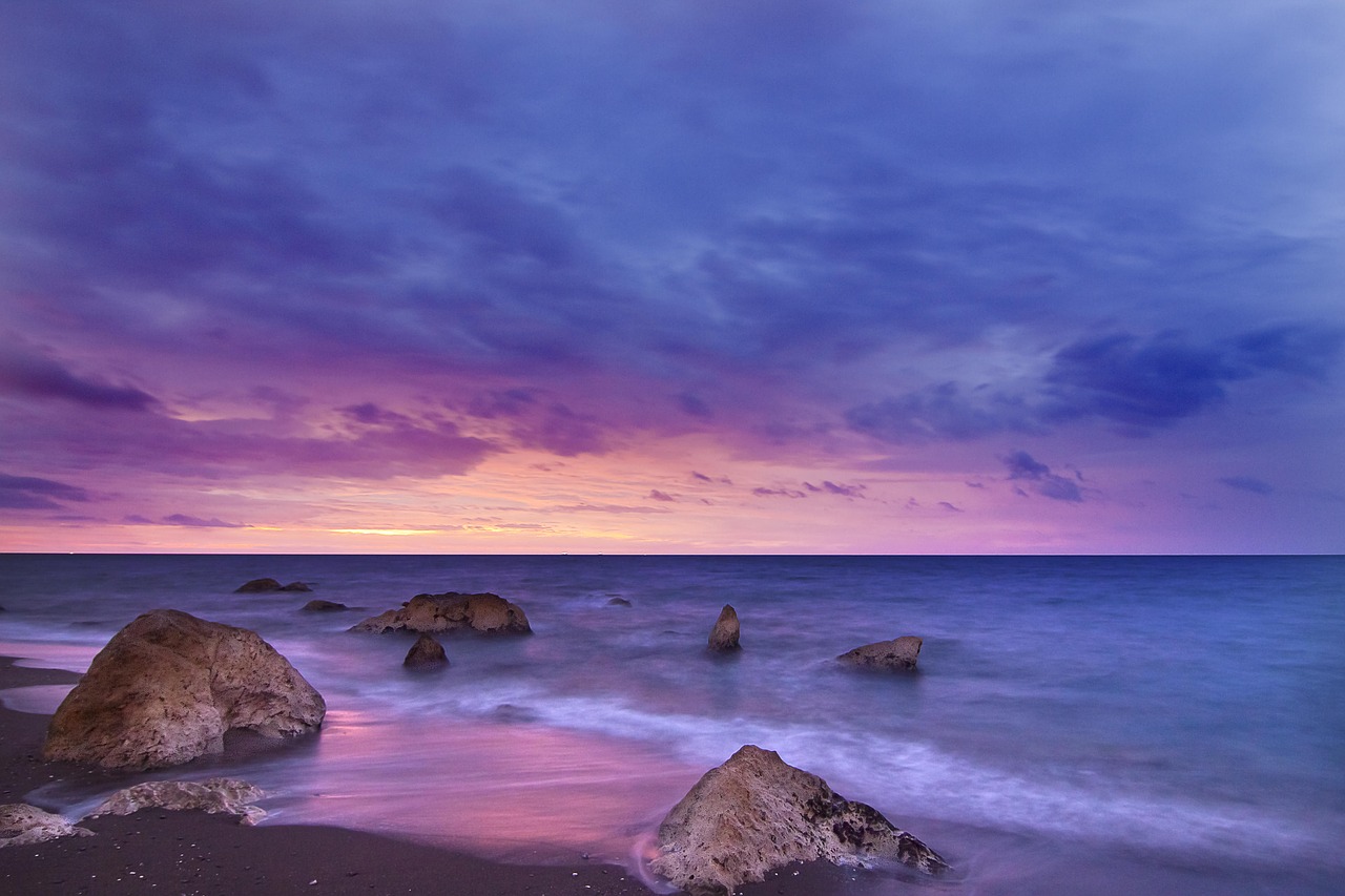 beach dawn dusk free photo