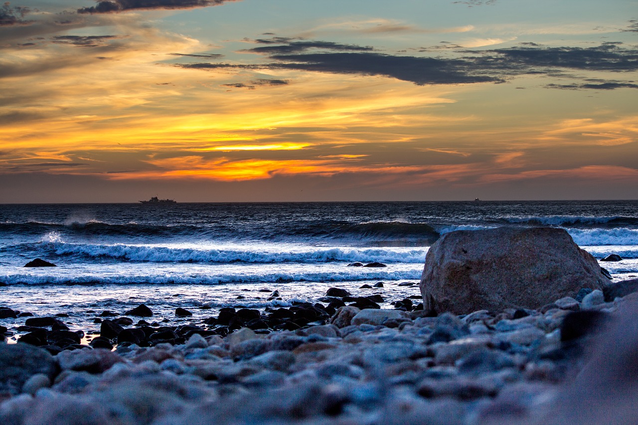 beach dawn dusk free photo