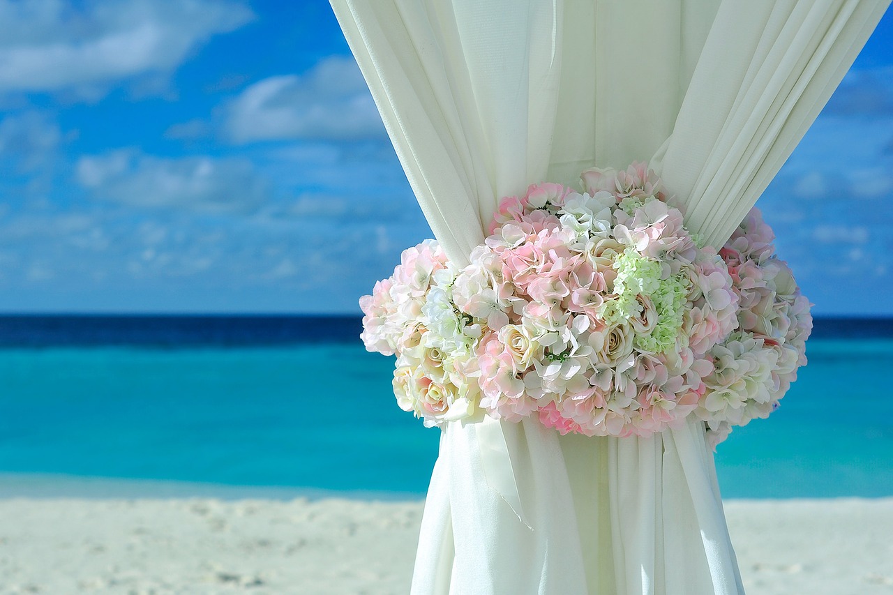 beach curtain decorations free photo