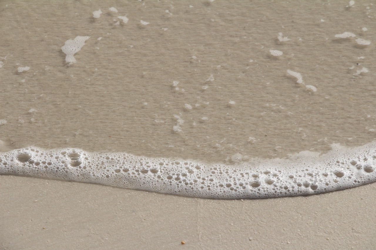 beach surf bubbles free photo