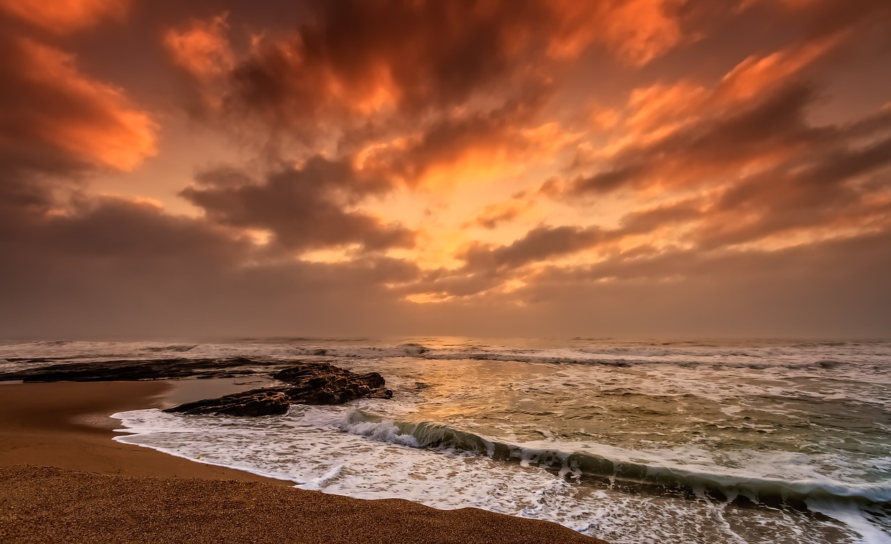 beach dawn dusk free photo