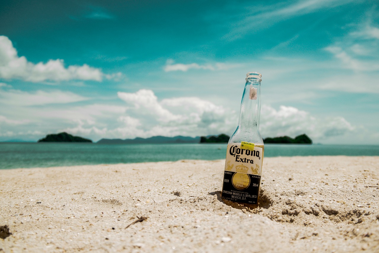 beach beer blur free photo