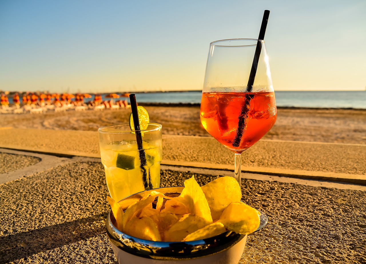 beach drink sea free photo