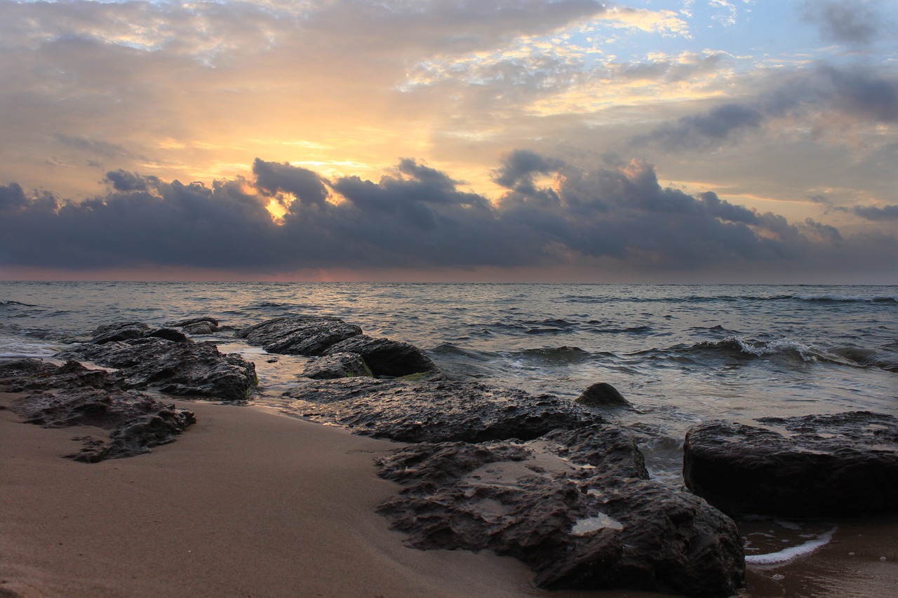 beach rocky stone free photo