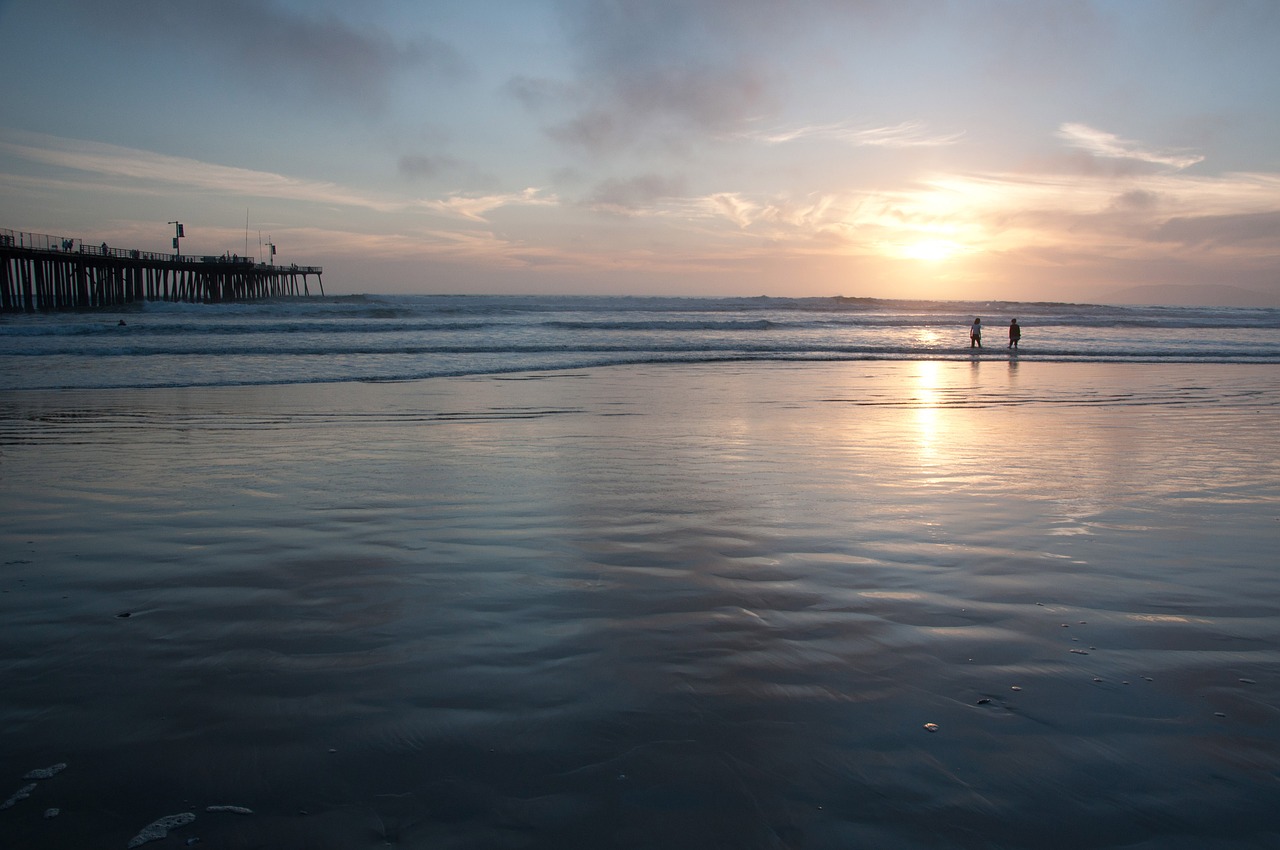 beach sunset pismo free photo