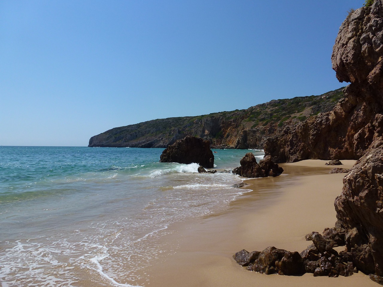 beach water beach sea free photo