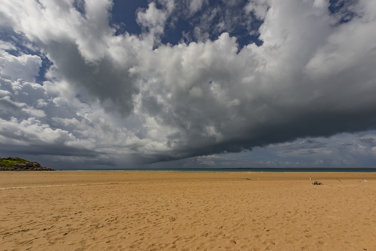 beach cloud sand free photo