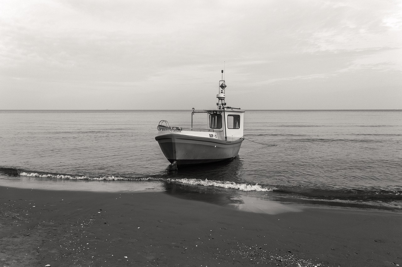 beach sea boat free photo