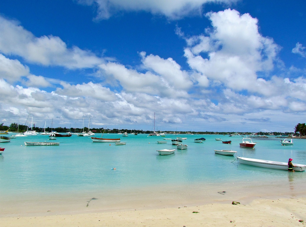 beach boats ocean free photo