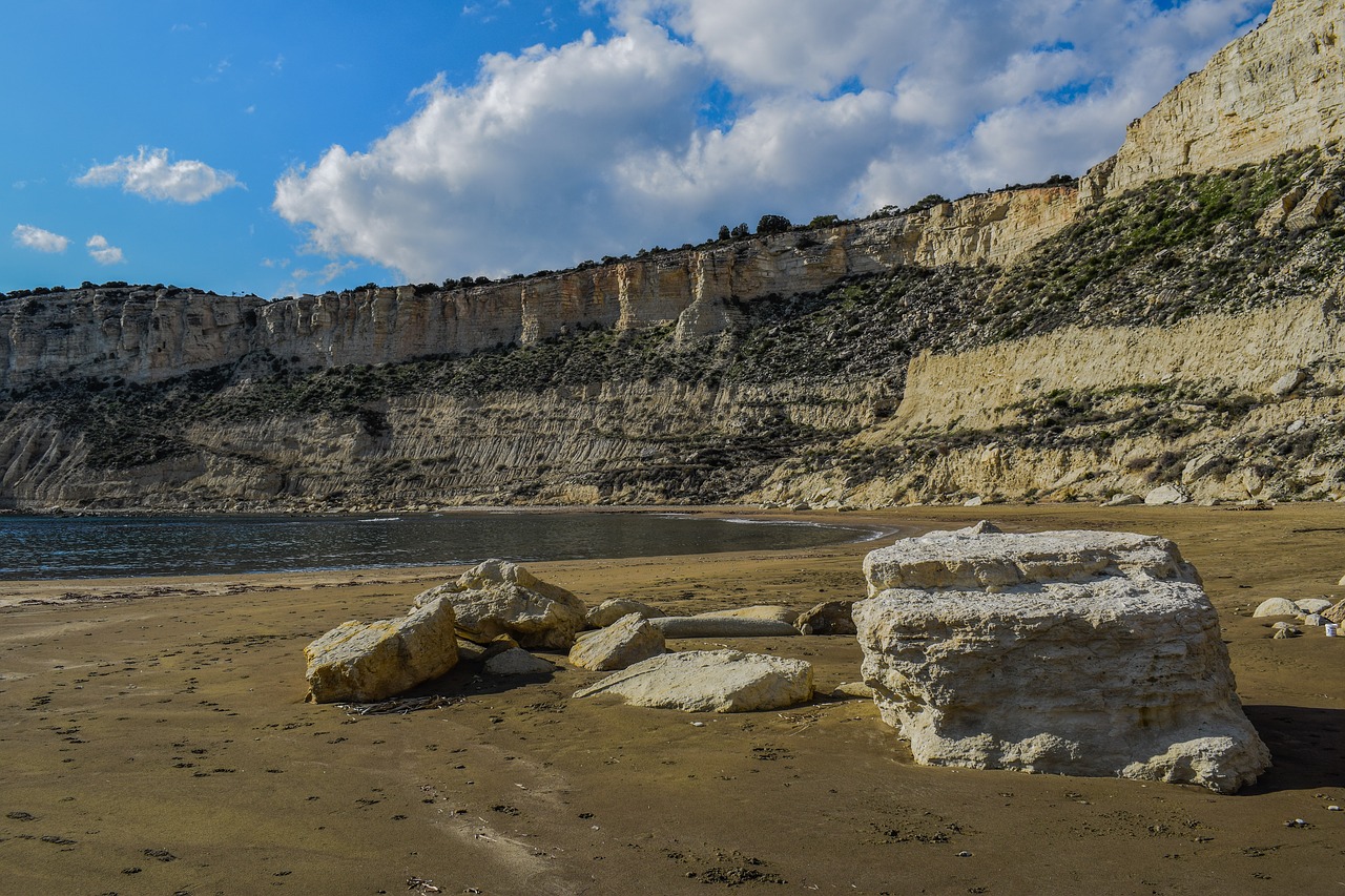 beach cliffs sea free photo