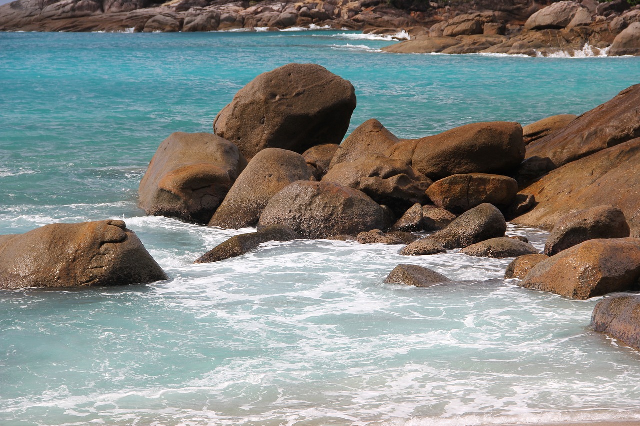 beach seychelles water free photo