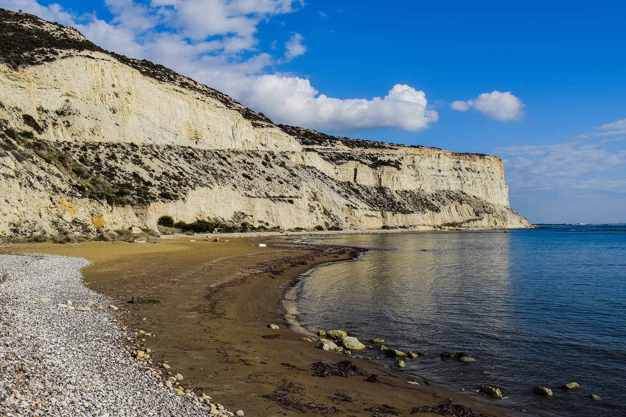 beach cliffs sea free photo