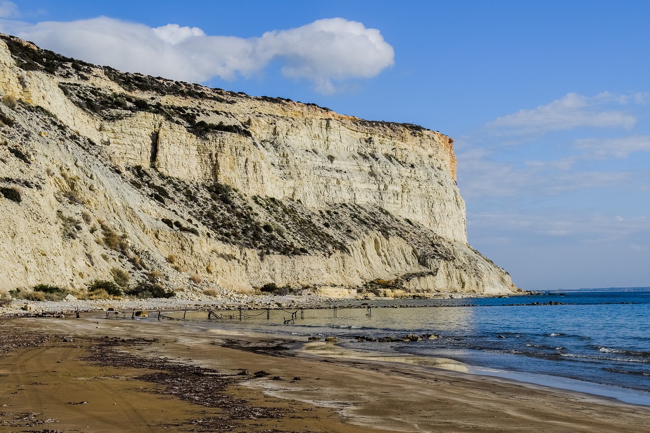 beach cliffs sea free photo