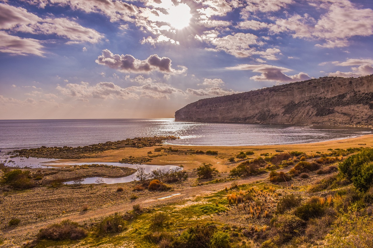 beach cliffs sea free photo